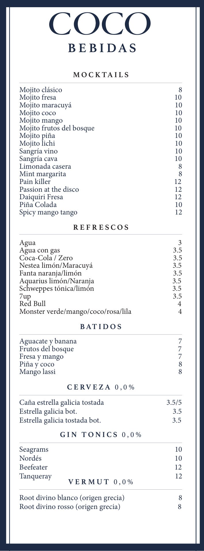 COCO Menu Page 3